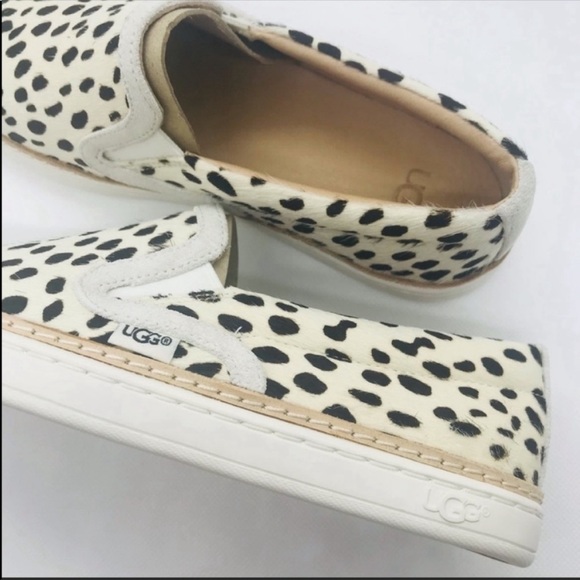 UGG SOLEDA GENUINE CALF HAIR SLIP-ON SNEAKERS - Picture 8 of 11